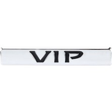 Oto Vıp Sticker Vıp Etiket Araba Çıkartmaları 3D Metal Moda Vıp Logo Araba Çıkartmaları-Gümüş (Yurt Dışından)