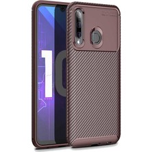 Kupa Huawei Honor 20 Lite Kılıf Kamera Korumalı Karbon Desenli Slim Fit Leke Tutmaz Silikon Kapak