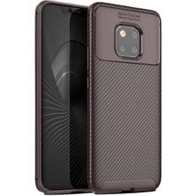 Kupa Huawei Mate 20 Pro Kılıf Kamera Korumalı Karbon Desenli Slim Fit Leke Tutmaz Silikon Kapak