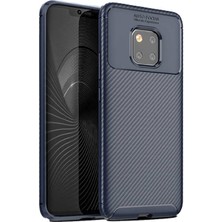 Kupa Huawei Mate 20 Pro Kılıf Kamera Korumalı Karbon Desenli Slim Fit Leke Tutmaz Silikon Kapak