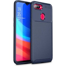 Kupa Oppo Ax7 Kılıf Kamera Korumalı Karbon Desenli Slim Fit Leke Tutmaz Silikon Kapak