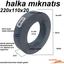 Yıldırım Nalbur Mıknatıs Halka 220 x 110 x 20 cm Halka Simit Tip Siyah