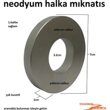 Yıldırım Nalbur Neodyum Halka Mıknatıs 70 x 32 x 10  cm Yuvarlak