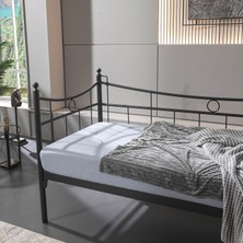 Unimet Daily Daybed Tek Kişilik Sedir Divan Metal Karyola Siyah