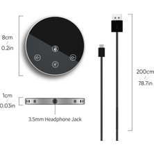 Shopfocus USB Hoparlör Mikrofon - Siyah (Yurt Dışından)