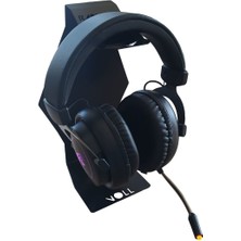Voll RADYANT V4 Tutucu Stand Kulaküstü Kulaklık Için Oyuncu Gaming Headset Desteği Siyah