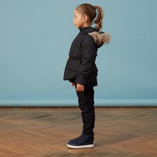 Men Anorak Bebe Pileli Siyah Kız Anorak