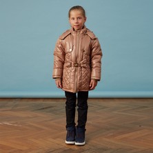 Men Anorak Kız Fiyonklu Camel Bebe Anorak