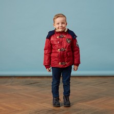 Men Anorak Bebe Çoban Düğmeli Bordo Erkek Anorak