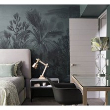 Duvar Kağıdı Marketi Tropikal Desenli Eskitmeli 3D Duvar Kağıdı