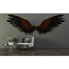Duvar Kağıdı Marketi Kırmızı Kanat Desenli 3D Duvar Kağıdı