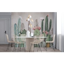 Duvar Kağıdı Marketi Kaktüs Desenli 3D Duvar Kağıdı