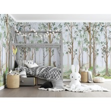 Duvar Kağıdı Marketi Ağaça Tutulan Hayvanlar 3D Duvar Kağıdı