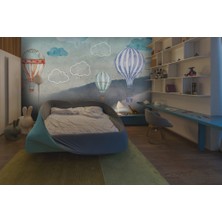 Duvar Kağıdı Marketi Sulu Boya Efekti Balonlar Çocuk Odası 3D Duvar Kağıdı