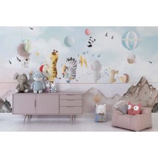 Duvar Kağıdı Marketi Minnoş Hayvanlar Çocuk Odası Için 3D Duvar Kağıdı
