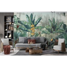 Duvar Kağıdı Marketi 3D Muz Ağaçlı Tropikal Duvar Kağıdı