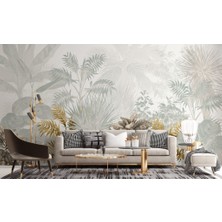 Duvar Kağıdı Marketi 3D Çok Çeşit Bitki Desenli Tropikal Duvar Kağıdı