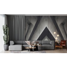 Duvar Kağıdı Marketi Üçgen Büyük Giriş Kapısı Desenli 3D Duvar Kağıdı