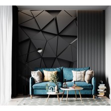 Duvar Kağıdı Marketi Üçgen Parçacık Desenli 3D Duvar Kağıdı