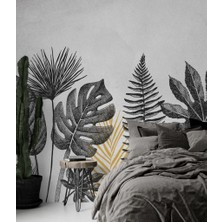 Duvar Kağıdı Marketi Çok Çeşit Yaprak Desenli 3D Duvar Kağıdı