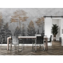 Duvar Kağıdı Marketi Çok Çeşit Ağaç Gölgesi Desenli 3D Duvar Kağıdı