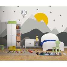 Duvar Kağıdı Marketi Dağ Manzara Desenli 3D Duvar Kağıdı