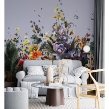 Duvar Kağıdı Marketi Yağlı Boyalı Çok Çeşit Çiçek Desenli 3D Duvar Kağıdı