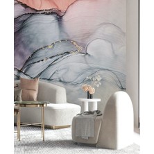 Duvar Kağıdı Marketi 3D Renkli Mermer Görünümlü Duvar Kağıdı