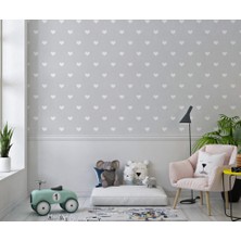 Duvar Kağıdı Marketi Kalp Desenli 3D Duvar Kağıdı