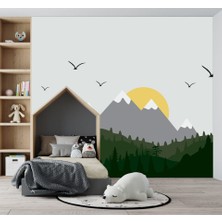 Duvar Kağıdı Marketi Gündoğumu Manzara Desenli 3D Duvar Kağıdı