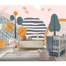 Duvar Kağıdı Marketi Ağaç ve Tepe Manzaralı 3D Duvar Kağıdı