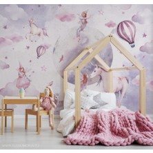 Duvar Kağıdı Marketi Pembe Unicorn ve Perili Duvar Kağıdı