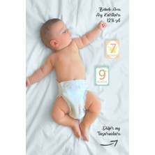 Neşeli Günlerim Bebek Aylık Fotoğraf Çekim Anı Kartı Linea