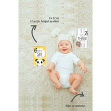 Neşeli Günlerim Bebek Aylık Fotoğraf Çekim Anı Kartı