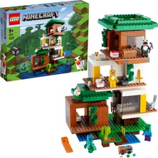 LEGO Minecraft# Modern Ağaç Ev 21174 - Minecraft Oynayan Çocuklar için Eğlenceli bir Oyuncak Yapım Seti (909 Parça)