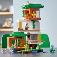 LEGO Minecraft# Modern Ağaç Ev 21174 - Minecraft Oynayan Çocuklar için Eğlenceli bir Oyuncak Yapım Seti (909 Parça)