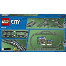 LEGO® City Değiştiren Makaslar 60238 - 5 Yaş ve Üzeri Tren Seven Çocuklar için LEGO® City Setleriyle Uyumlu Yaratıcı Oyuncak Yapım Seti (8 Parça)