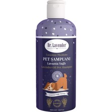 Dr. Lavender x 2 Köpek Şampuanı 400 ml Pet Shampoo + Lavanta Kedi Köpek Koku Giderici Sprey 400 ml
