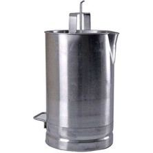 Modern 20 Litre Süt Ölçer Kovası Krom (Ölçek)