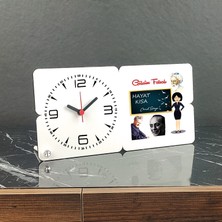 Hediyelen Edebiyat Öğretmeni Ahşap Masa Saati 001