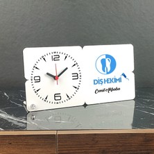 Hediyelen Diş Hekimine Hediye Ahşap Masa Saati