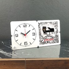 Hediyelen Müzik Öğretmeni Ahşap Masa Saati 02