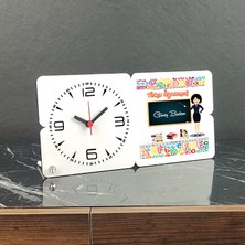 Hediyelen Türkçe Öğretmeni Ahşap Masa Saati 003