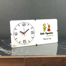 Hediyelen Halk Oyunları Öğretmeni Ahşap Masa Saati