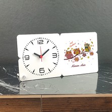 Hediyelen Sınıf Öğretmenine Hediye Ahşap Masa Saati 002