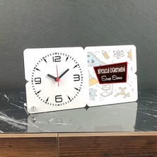 Hediyelen Biyoloji Öğretmenine Hediye Ahşap Masa Saati 002