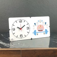 Hediyelen Fitness Eğitmeni Ahşap Masa Saati