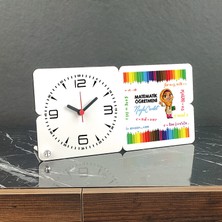 Hediyelen Matematik Öğretmeni Ahşap Masa Saati 002
