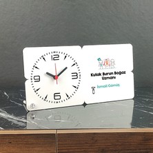 Hediyelen Kulak Burun Boğaz Uzmanı Ahşap Masa Saati 001