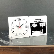 Hediyelen Psikolog Ahşap Masa Saati 001